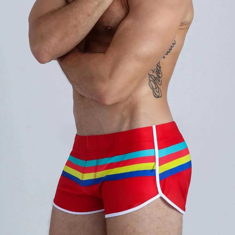 New Hot Sexy Mens Swimsuit Swimwear Male Sexy Swimming Wear Bathing trunks Shorts Men Surf Board Beach Pants Surfing SwimXJ250224