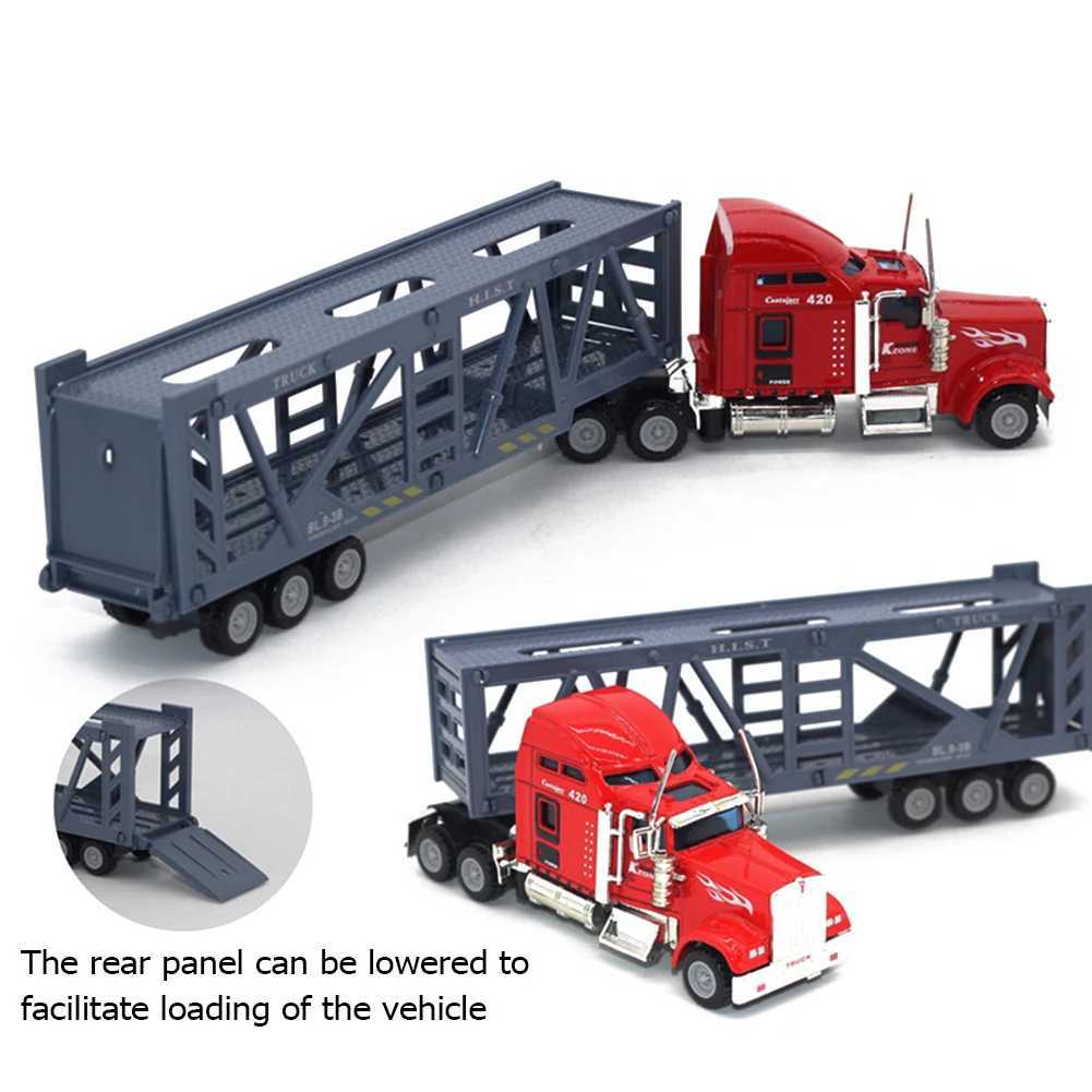 Free shipping 1 50 Large Diecast Alloy Car Toys Silation Oil Truck Tank Container Pull Back Transport Vehicle Model Toy For Kids