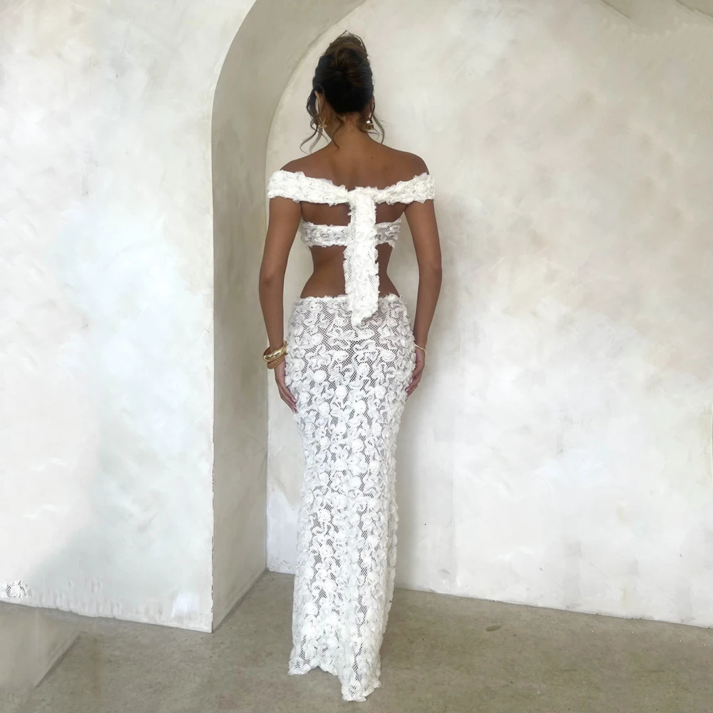 Sexy White Lace 3 pieces Bikinis Women Swimsuit 2024 Swimwear Bathing Suit Beachwear With Lace Skirt Bikini Set Biquini female 250224