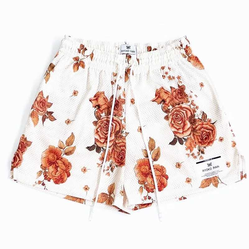 RYOKO RAIN New summer mens shorts men and womens fashion beach seaside casual shorts mesh sports quick-drying quarter pantsT250224