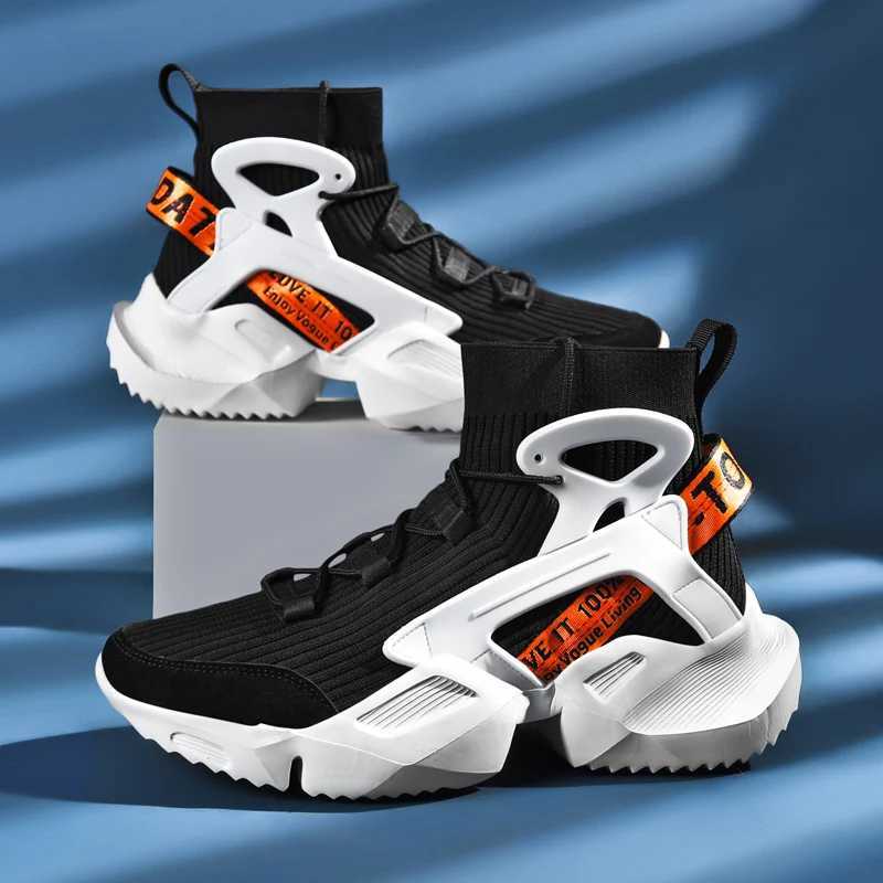 Hot selling mens casual shoes Cfort breathable mesh high gain running shoes high elasticity tea light fitness shoes Y250408