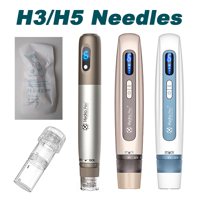 50Pcs Hydra Pen H5 Microneedle Cartridge 4-pole EMS Microcurrent Microneedling 12pin 24pin 36pin HS HR for Dermapen H5 Hydra.Pen H3 Nano-HR Nano-HS H1