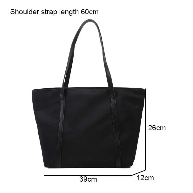 Simple Shoulder Bag Handbag Oxford Top Handle Female Large Capacity Shopping Street Zipper Bags for Women Handbag Tote Bag 250224