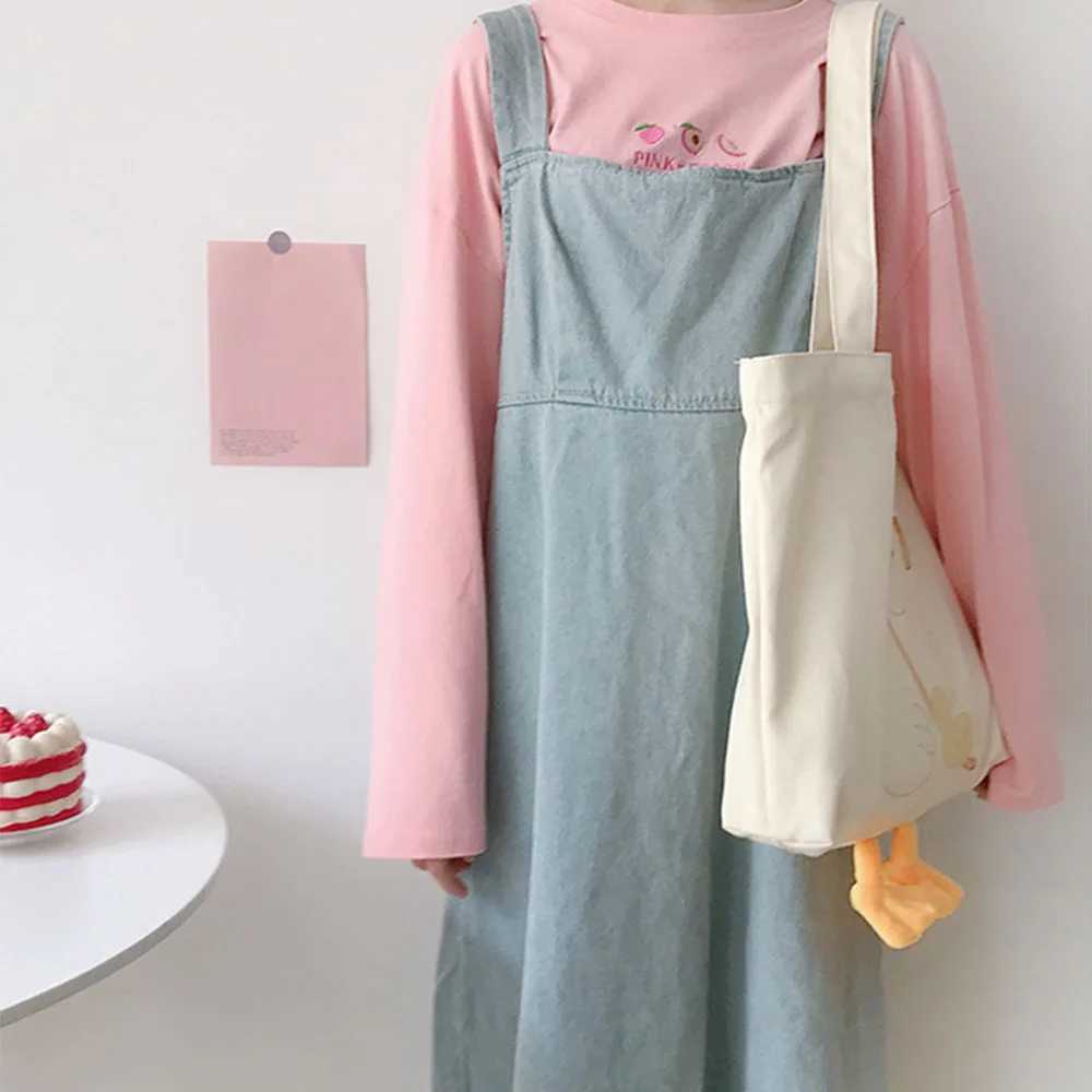 New Women Shoulder Shopper Bag Cute Duck Cartoon Print Casual Kawaii Canvas Tote Shopping Bag Cotton Cloth Eco Handbags tote bag Z250224