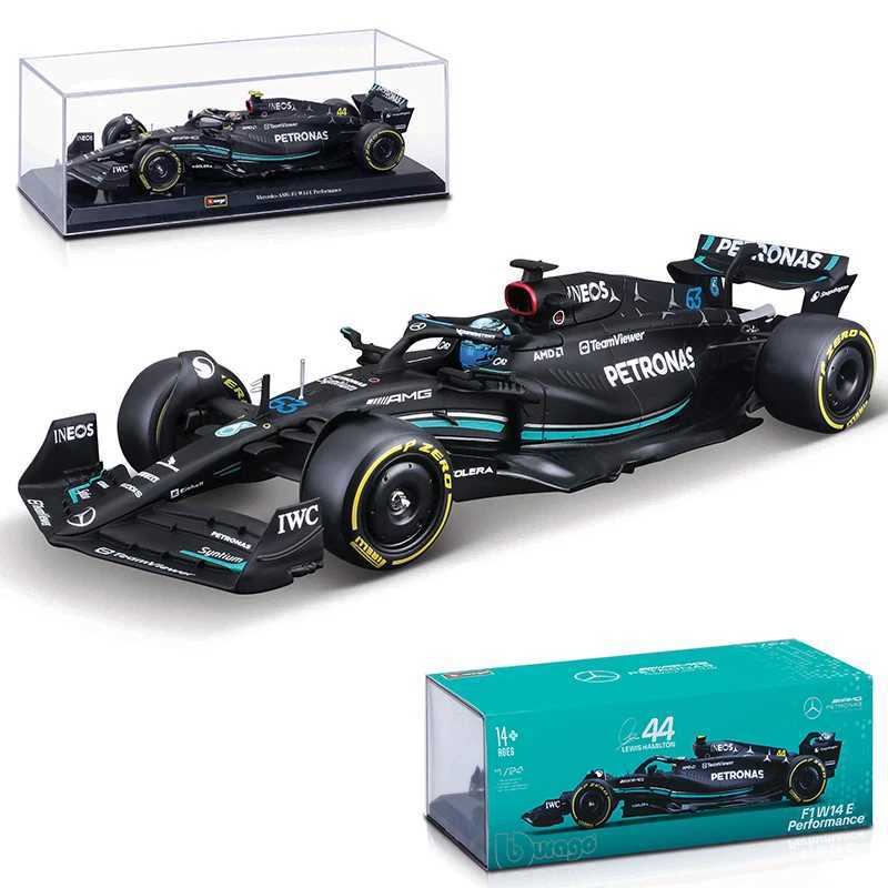 Free shipping Download 1 24 Mercedes-AMG F1 Team W14 2023 Large Size Special Edition #44 Hamilton Alloy Car Model Forla Racing Diecast Toy