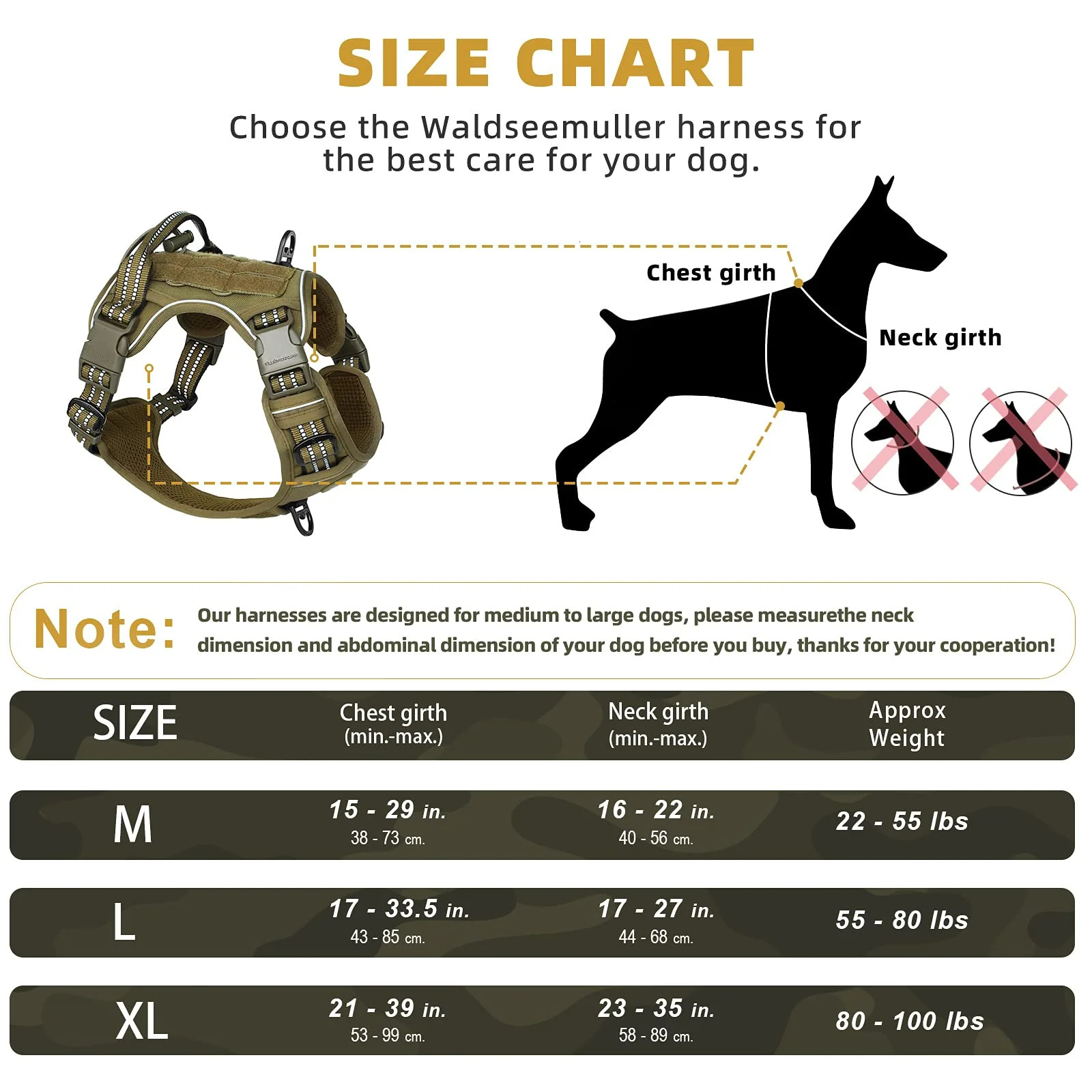 Tactical Dog Harness No Pull Dog Harness Adjustable Breathable MOLLE Dog Vest Harness for Medium Large Dog Reflective Military 250224
