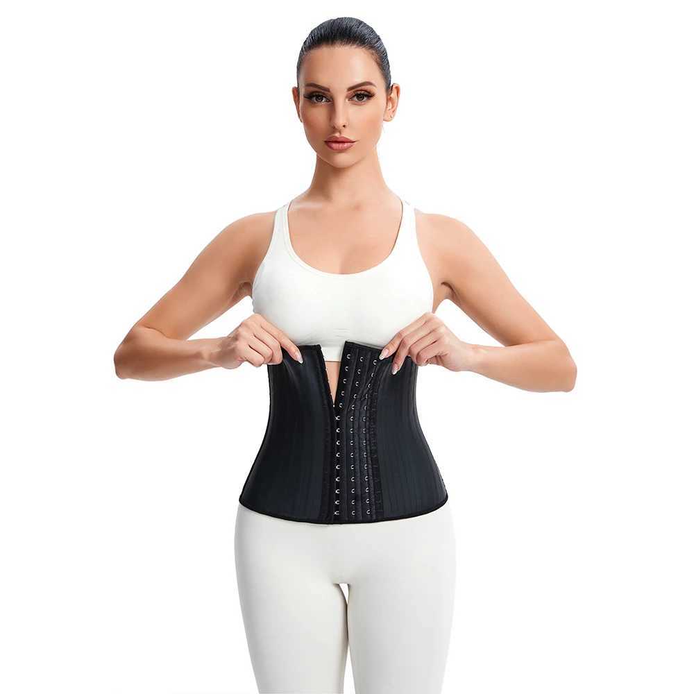29 Steel Bones Latex Waist Trainer Hook And Eye Corset Fajas Belt Cincher Underbust Corset M250225