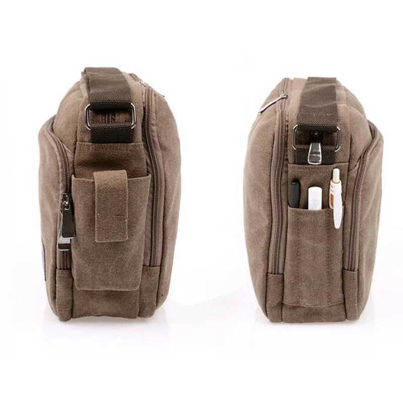 High Quality Multifunction Canvas Bag travel bag men messenger bag brand mens crossbody bag luxury vintage style briefcase w304 Z250225