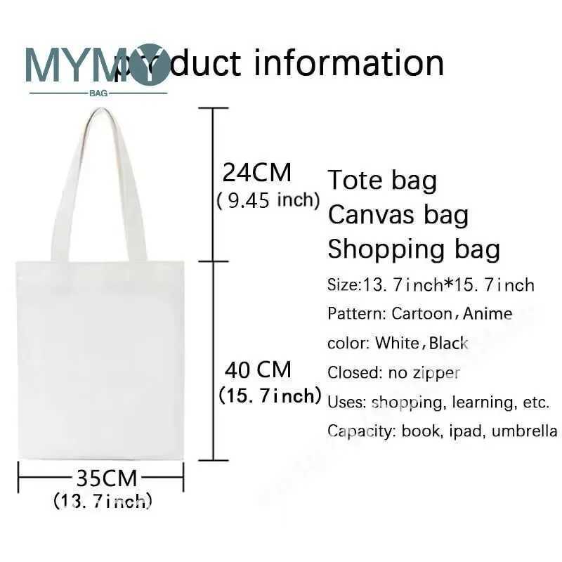 Cute Women Shoulder Bag Harajuku KAWaii Shopper Shopping Bag Ladies Reusable Large Capacity White Handbag Casual Tote Bags Z250224