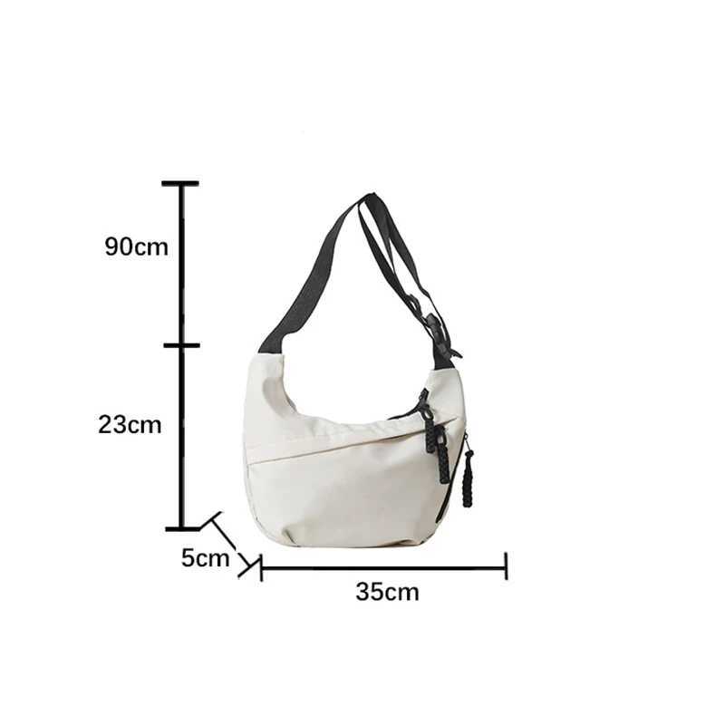 Womens Canvas Large Capacity Shoulder Bag Crossbody Bag Black Armpit Bag Z250225