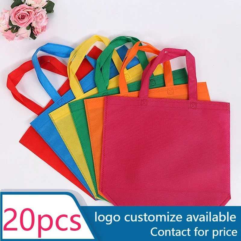 20 piece/lot Custom printing Non-woven bag / totes portable shopping bag for promotion and advertising 80g fabric Z250224