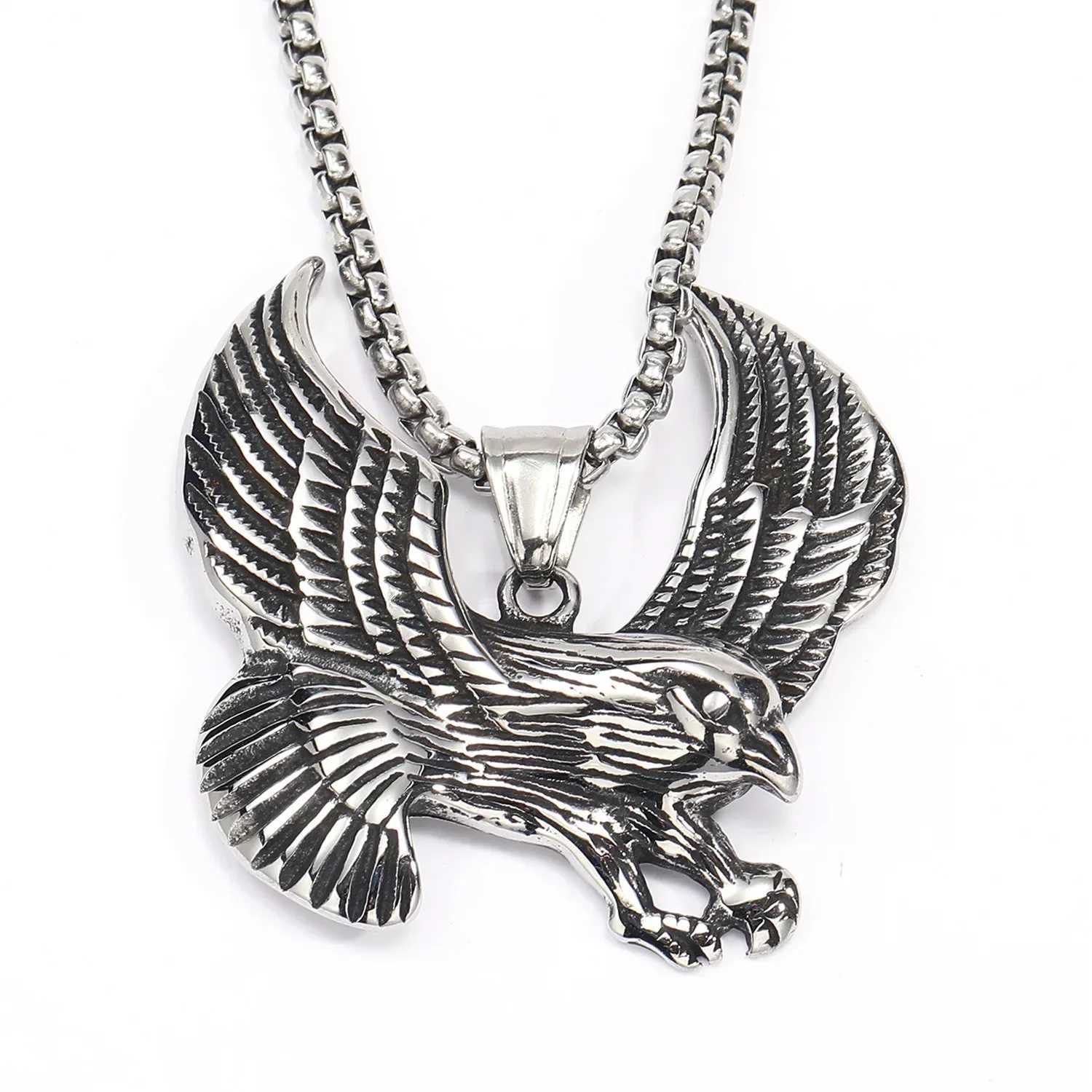 Punk hip-hop flying pendant necklace mens personality trend casual party fashion jewelry X250224