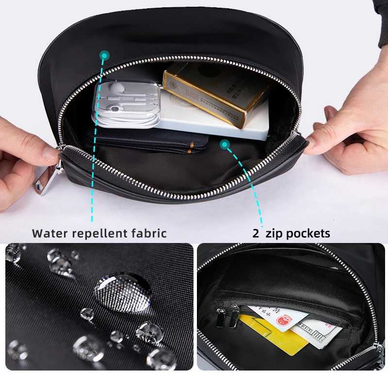 Hcankcan Mens Casual Cross Bag Mobile Messenger Mens Shoulder Bag Fashion Chest Bag Luxury Waterproof Strap Bag Z250225