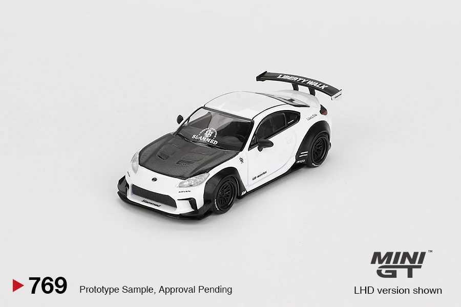 MINIGT 1/64 GR86 LBNation White MGT00769-MJ Car Alloy Motor Vehicle Diecast Metal Model Kids Xmas Gift Toys for Boys Free shipping