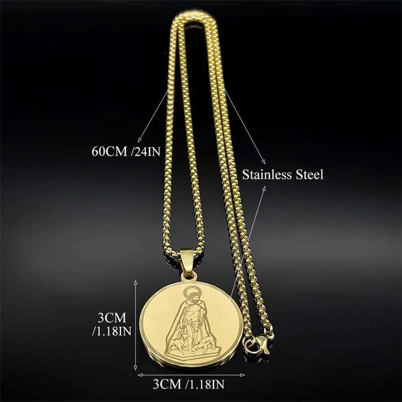 God Jesus Medal Necklace for Wen Men Stainless Steel Gold Silver Color Holy Pray Chain Jewelry collar mascino X250224