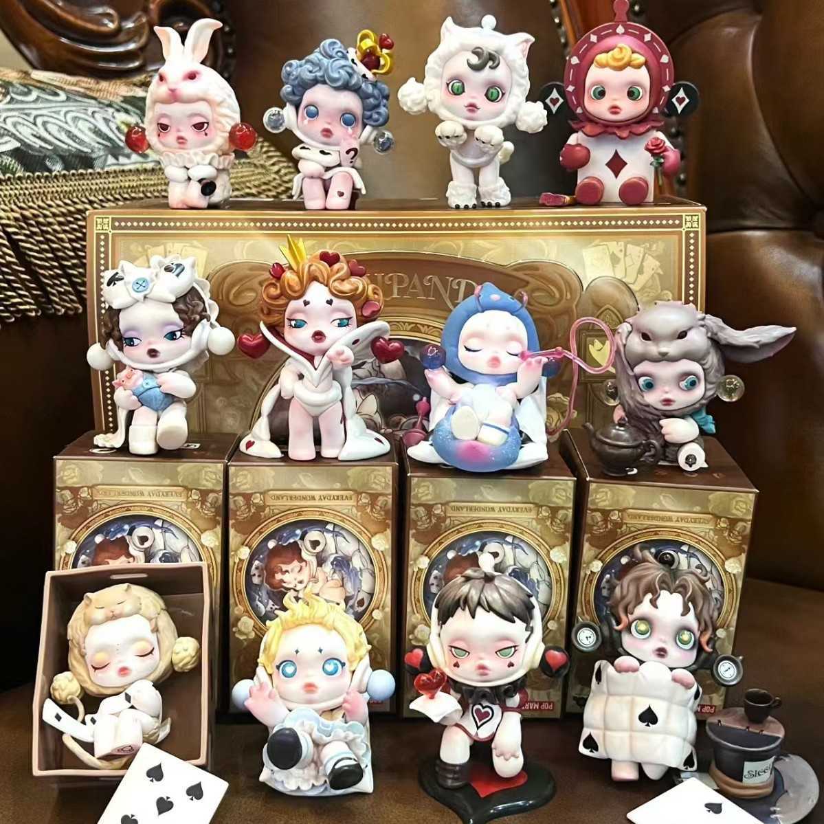 Bubble Mart Domestic Version Blind Box Wonderland Series Handheld Doll Toy Companion Car Ornament Gift Z250225