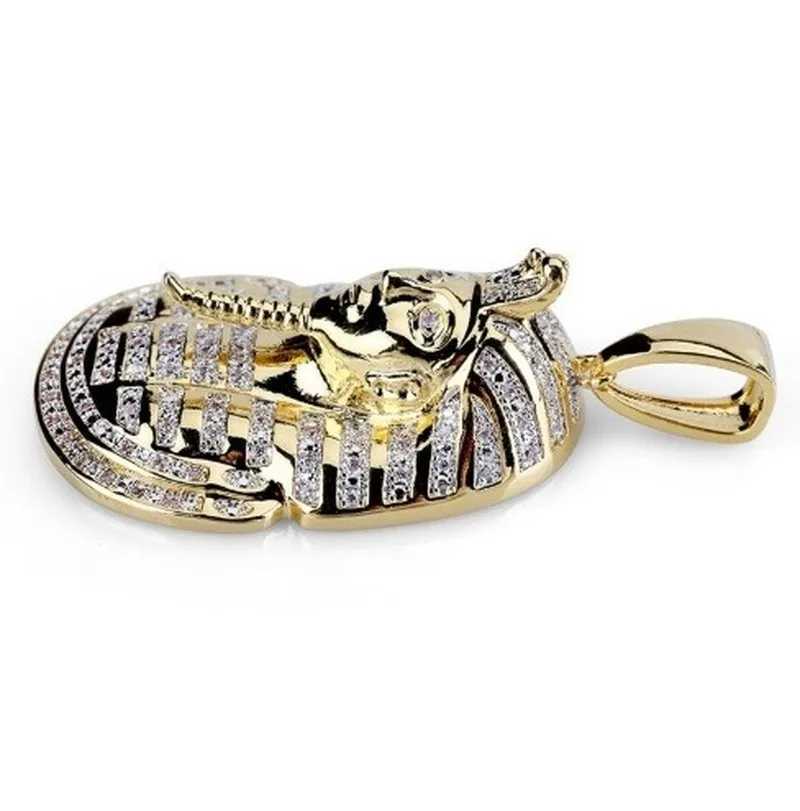 Mysterious Vintage Egyptian Pharaoh Pendant Necklace Mens Ladies Hip-Hop Zircon Pendant Jewelry Gift X250224