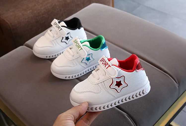 Childrens Shining Light Sneakers Kids Breathable Glowing Light Shoes Girls Casual Shoes Little Kids Fashion LED Bright Sneakers W250225