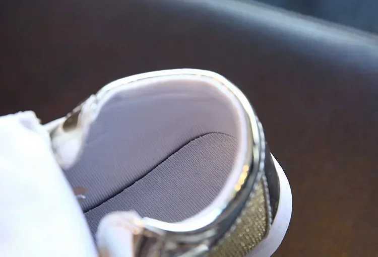 Spring-Autumn 2022 Girls Princess Shoes Rhinestones Breathable Bright Shoes Childrens Shoes Sneakers Casual Shoes W250225