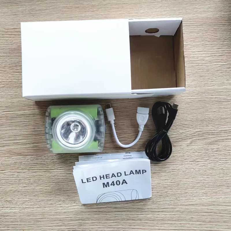 Mining Lamp Head Lamp Exploration Adventure Light Lithium Battery Usb Tpcy-C Charging Head Flashlight 5200/7000mah 2x18650 Ip68 X250225