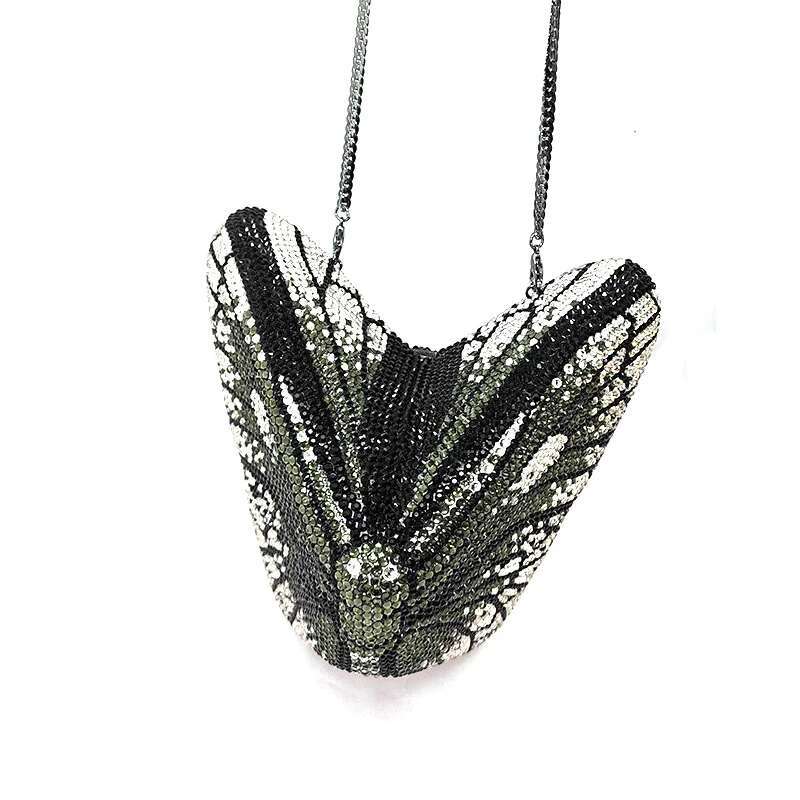 Classical Women Evening Party Purses Bridal Wedding Bag Vintage Butterfly Crystal Clutches Bags