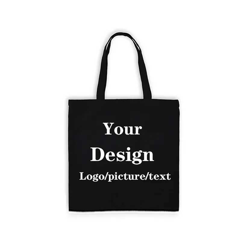 Custom Picture Tote Bag Shopping Your Images Personalized Design Women Fashion Travel Canvas Bags Gift for Friends Z250224