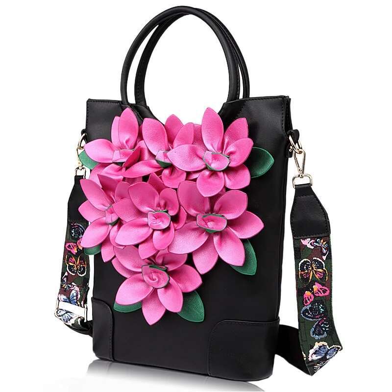 Women New Fashion Large Capacity National Style Applique Tote Bag ShoulderBag EveningBag Party Daily Big wer