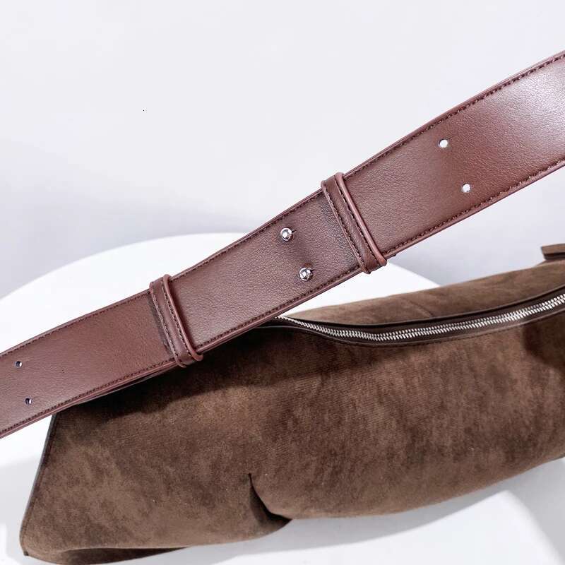 England Style Faux Suede Half Moon Bags For Women Designer Handbag And Purse 2024 New In Large Capacity Underarm Shoulder