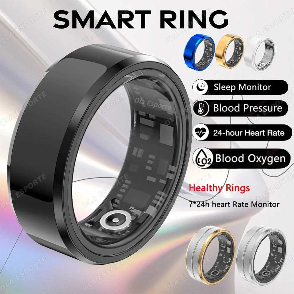 New Military Grade Titanium Steel Shell Smart Ring Remote Control Photo 24H Health Monitor 3ATM Waterproof GPS Tracker Smartring W250225