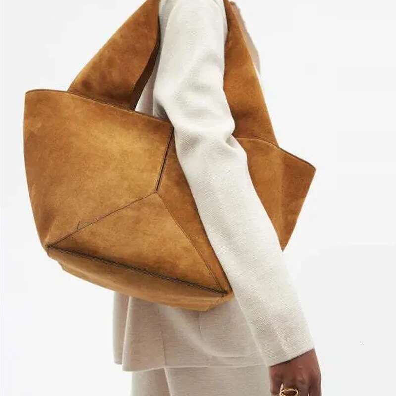 Tote Bucket Underarm Bags For Women Designer Handbags And Purses 2023 New In Fashion Simple Soft Faux Suede Shoulder
