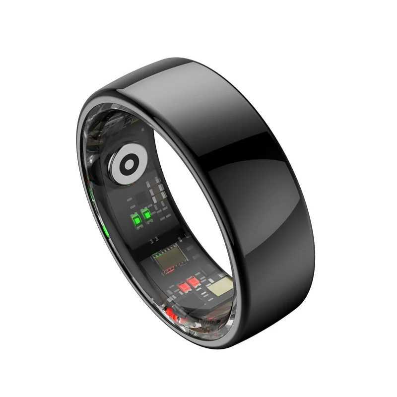 R08 Smart Ring With Charging Case Womens Men Heart Rate Health Monitor Multi-Sport Mode Tracker for Android IOS W250225