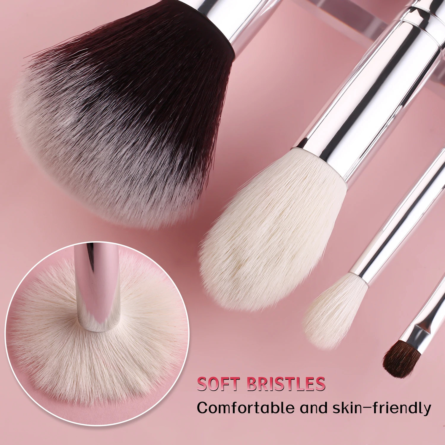 BEILI 25/30/42 Pieces Complete Professional Makeup Brushes Set Eye Shadow Foundation Powder Natural Goat Synthetic Hair Black 250224
