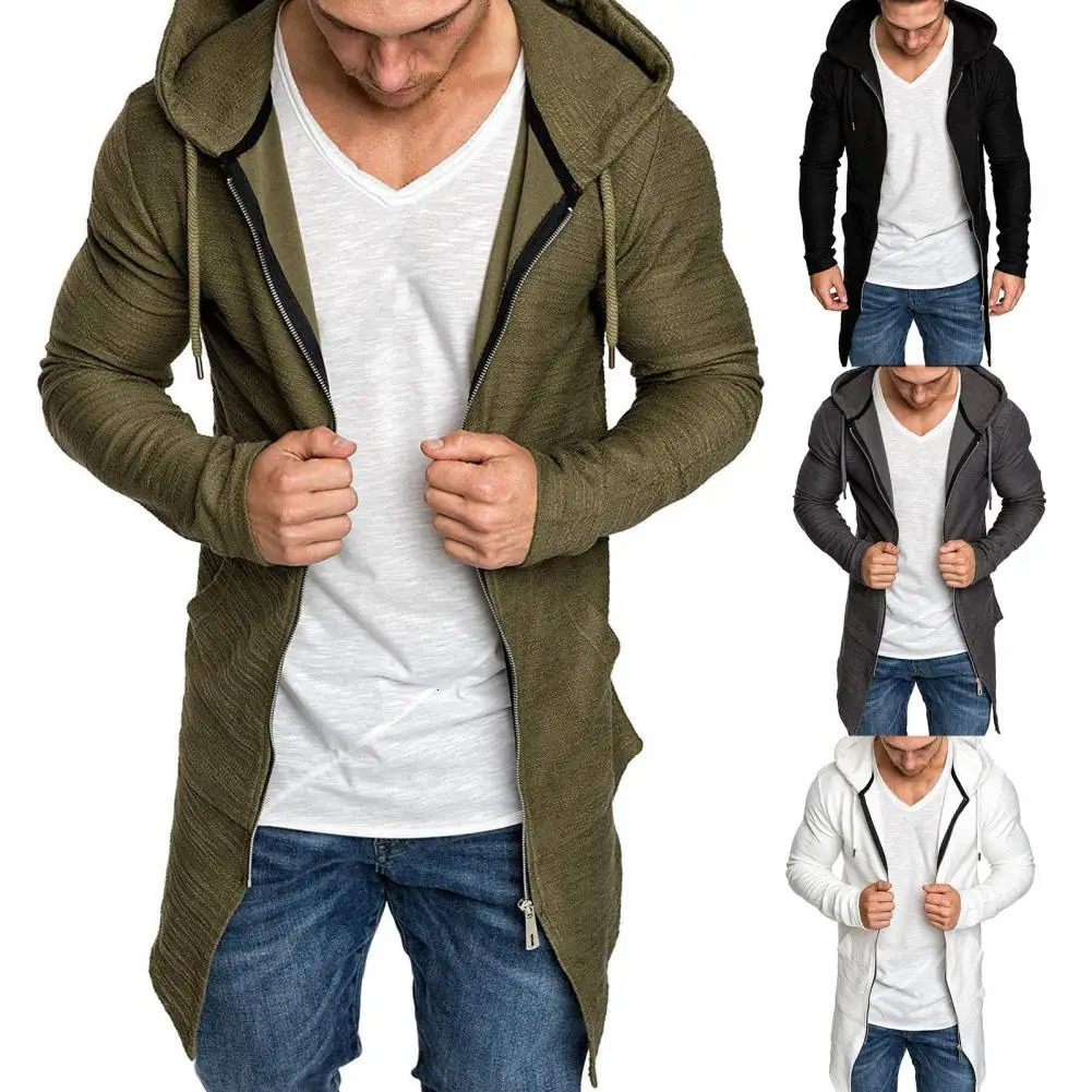 Terrific Men Jacket Hooded Breathable Men Coat Anti-pilling Men Jacket 250224