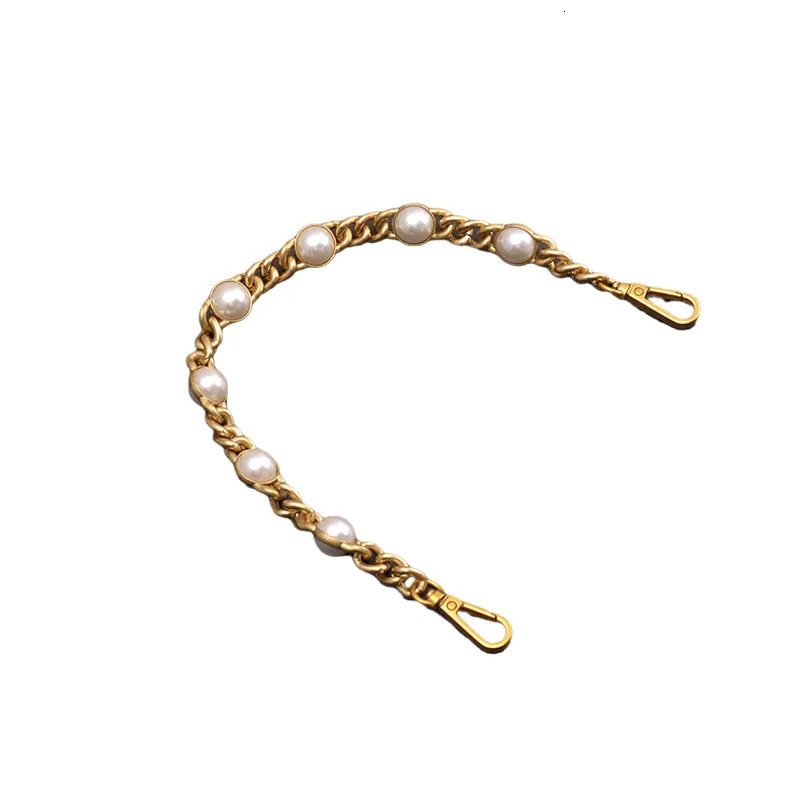 Bag Strap Pearl Chain Metal Gold Shoulder Chain DIY Bag Chain Fashion Replacement Strap For Bags Accessories 25 50 60 110 120CM 250318
