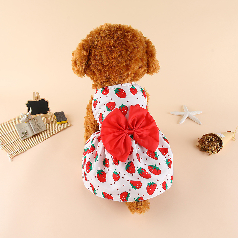 Pet Clothing Sweater funny clothes Spring and summer new dress bow cute dress dog sweater pet wear clothes for small dog