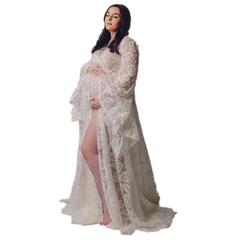 Pregnancy Dress Photography Props Lace Dress Gowns for Photo Shoot Pregnant Dress X250224