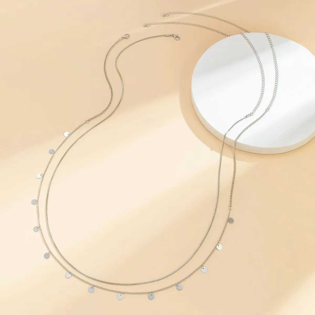 Sexy Summer Sequins Charm Belly Chains For Women Silver Gold Color Metal Beach Seasides Link Chains Waist Body Jewelry AccoryXJ250224