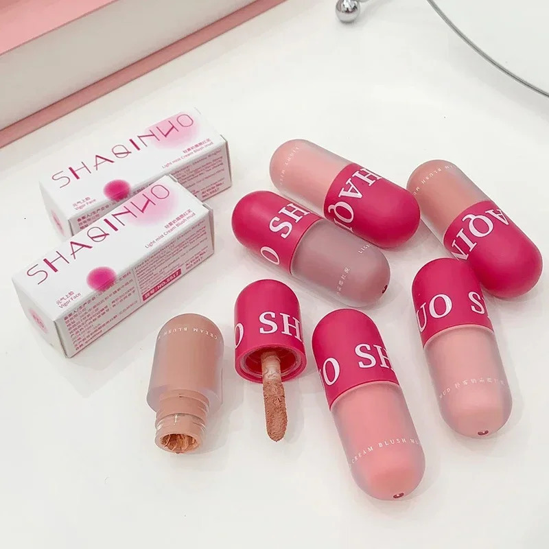 Mud Rouge Mini Blusher Matte Low Saturation Pigment Cheek Tint Moisturizing Natural Cheekbone Contouring Dye Clay Blush Cosmetic 250224