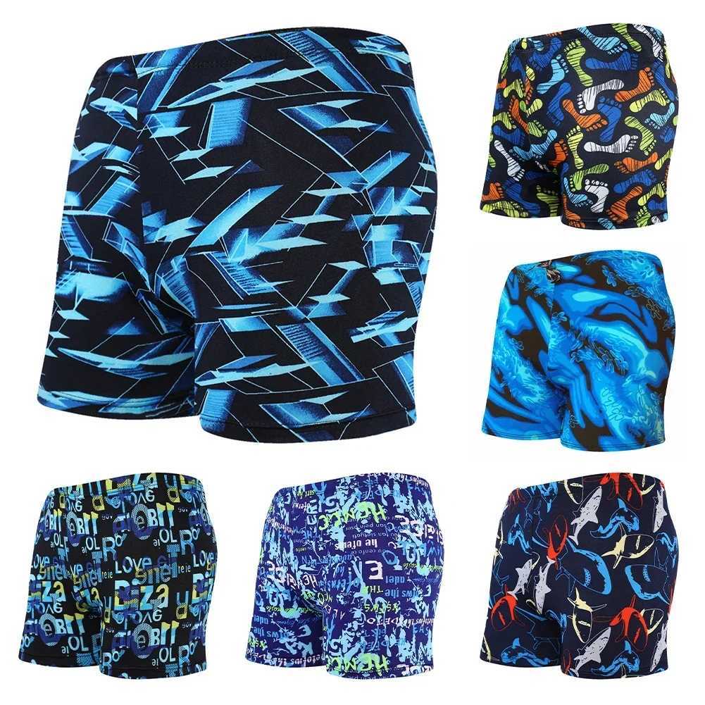 Mens Colorful Print Quick Dry Swimwear Men Trunks Swim Shorts Slim Fit Swimming Trunks for Beach Surf BeachwearXJ250224