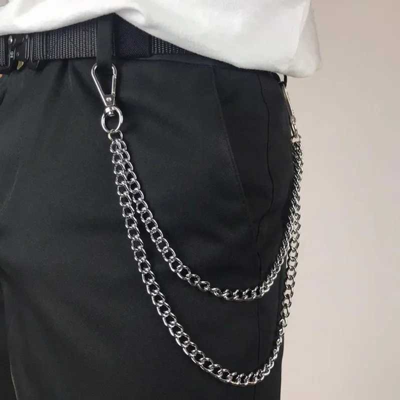 Metal Punk Rock Layered Chain Keychains for Men Women Waist Key Chain Walt Jeans Hip-hop Pants Belt Chains Jewelry AccoriesXJ250224