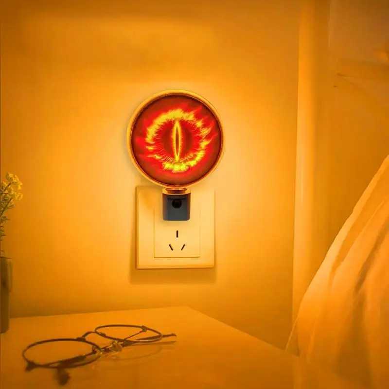 Creative Eye of Sauron LED Plug-in Lithophane Night Light Lamp Non-glaring Bedroom Night Light Warm Night Light for Home Decor Z250225