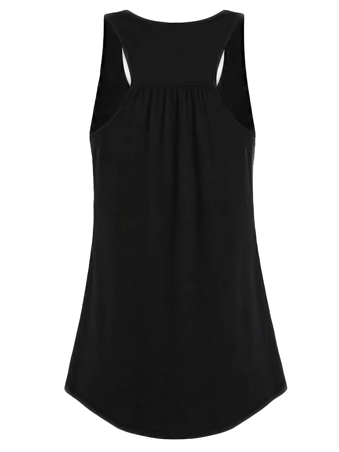 Plus Size Solid Wide Strap Tank Tops Womens Plus Slight Stretch Round Neck Basic Tank Tops 250224