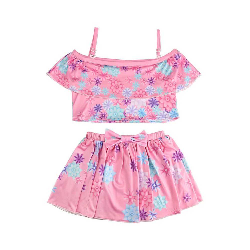 NEW Girl Swimsuit Childrens Encanto Mirabel Isabela Kids New Swimwear Sets Bathing Children Suit Princess Pool Party X250224