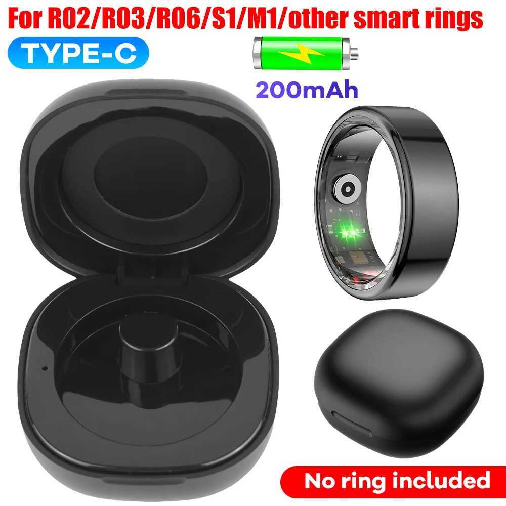 Portable charging case 200mah charging case with charging cable and intelligent ring charging component suitable for R02/R03/R06 intelligent rings W25