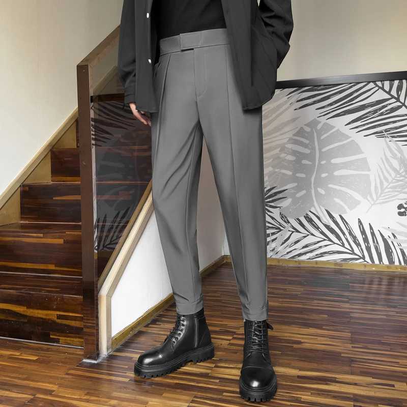 2024 New Mens Summer Loose Foot Fashion Trend Casual Small Foot Business Casual Pants W250225