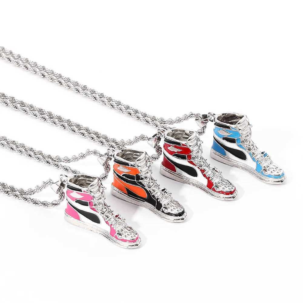 Mini Hip-hop Sneaker Cute Pendant Necklace Cool Collar Fashion M Street Style Rapper Gift For Friend X250224