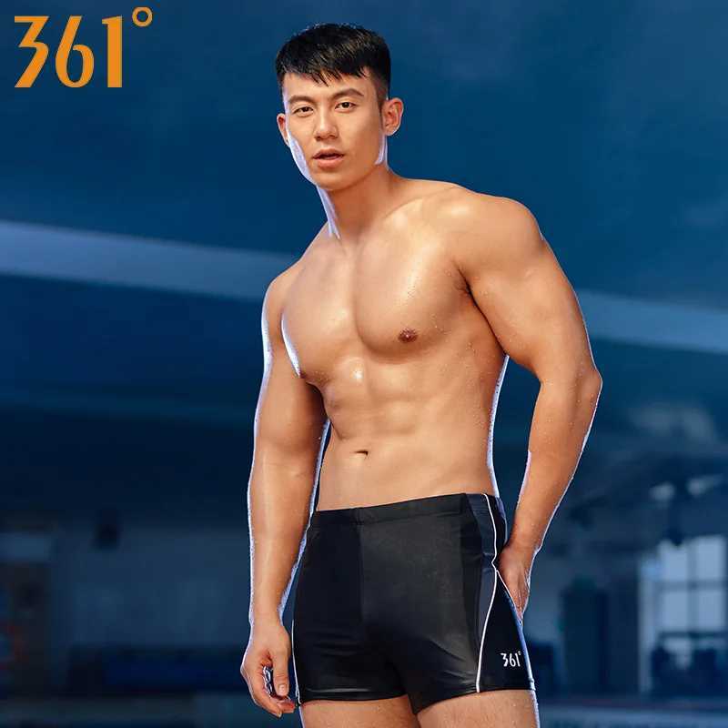 361 mens quick drying swimming shorts chlorine flame retardant swimming suit relay swimming interference swimming pool mens sports swimsuit boxerXJ250