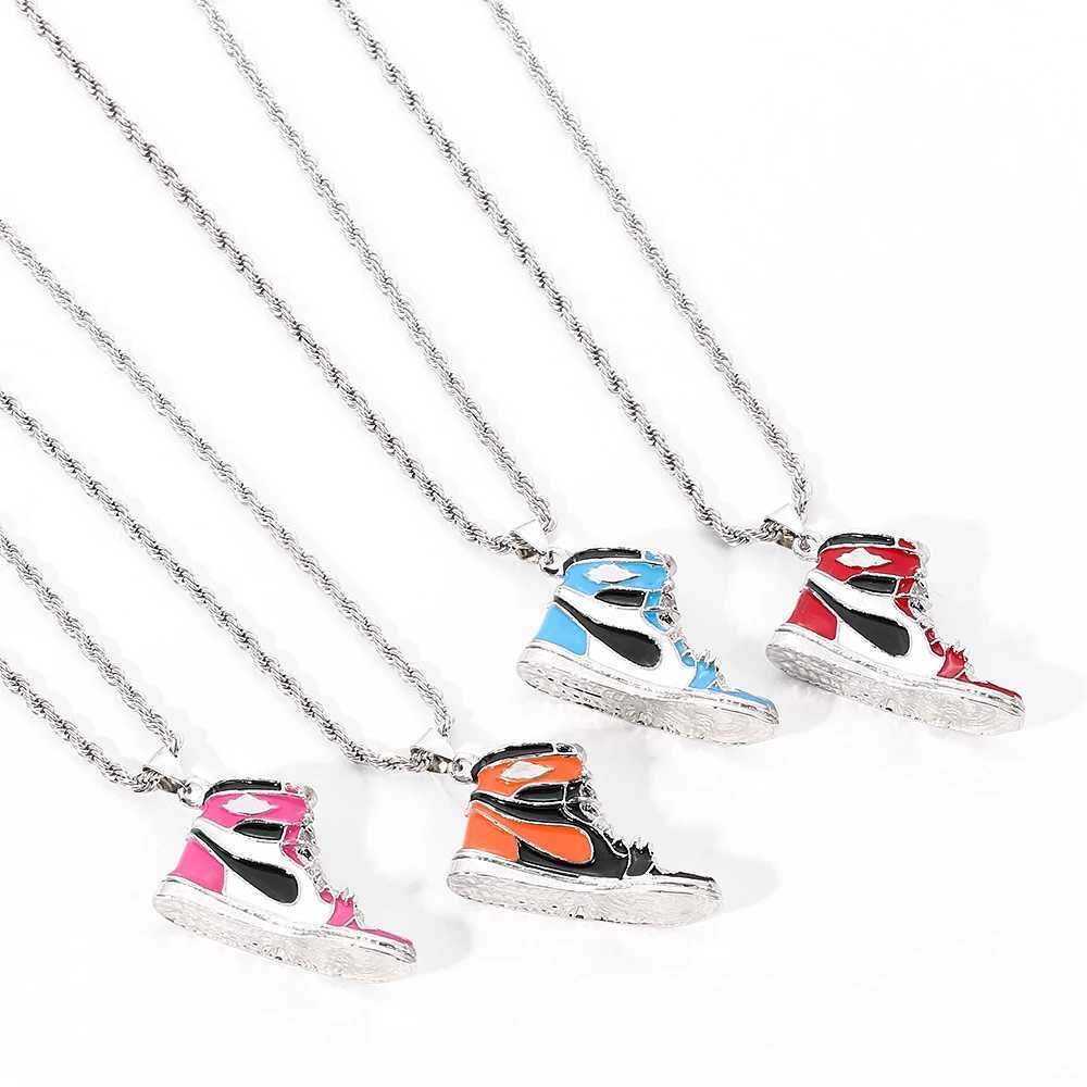 Mini Hip-hop Sneaker Cute Pendant Necklace Cool Collar Fashion M Street Style Rapper Gift For Friend X250224