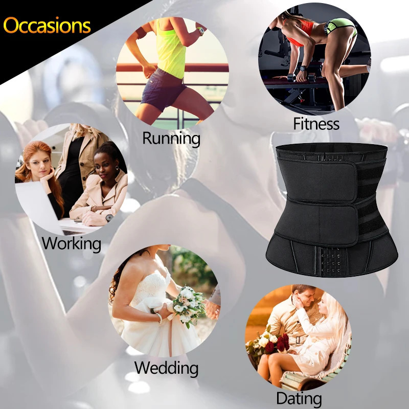 13 Steel Boned Waist Trainer Corset Cincher Sauna Sweat Faja Sport Girdle Slimming Shaper Abdominal Trimmer Belt Straps Modeling 250224