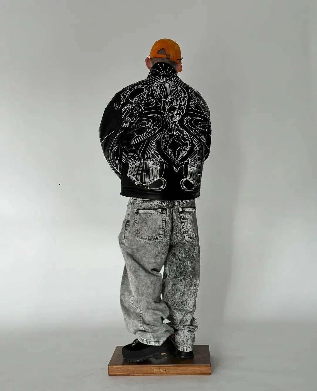 Y2K American Haruku Punk Rock Men New High Gothic Fashion Loose Long Sleeve Zipper Padded Jacket Street Clothes